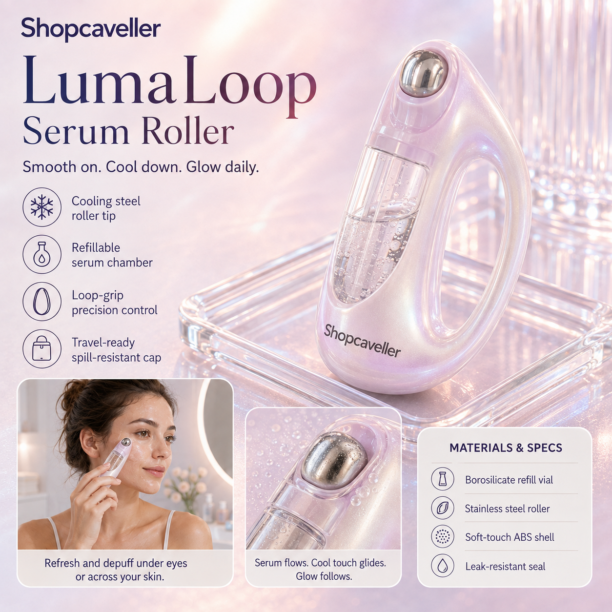 Shopcaveller™ LumaLoop Serum Roller