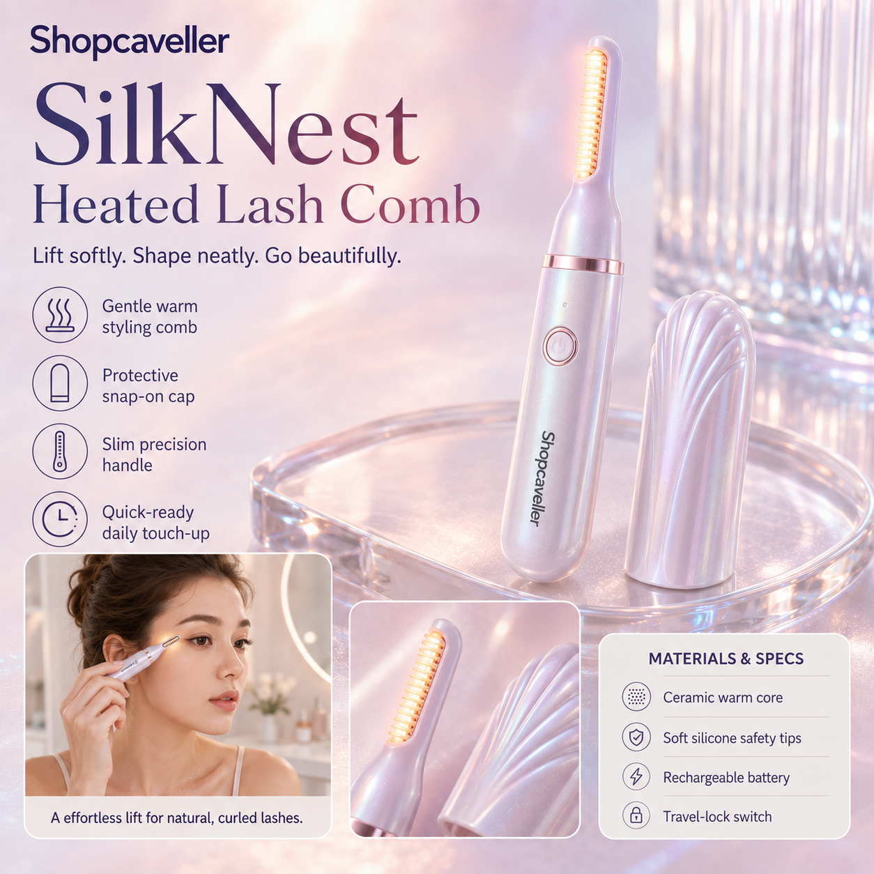 Shopcaveller™ SilkNest Heated Lash Comb